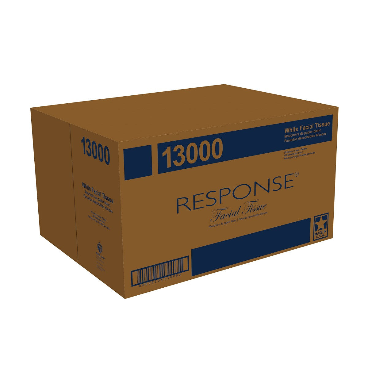 RESPONSE FACIAL TISSUE PREMIUM 2-PLY, 100/BX, 30/CS