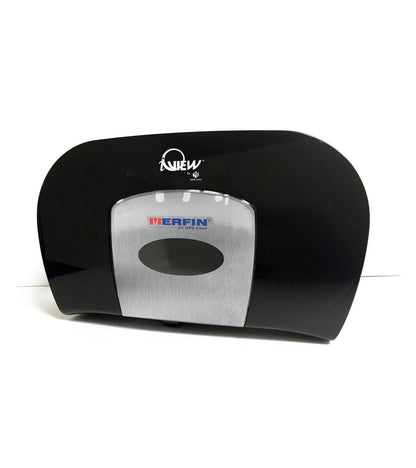 ACROSAN iVIEW 7" TWIN JR. JUMBO BATH TISSUE DISPENSER, BLACK, 1/EA