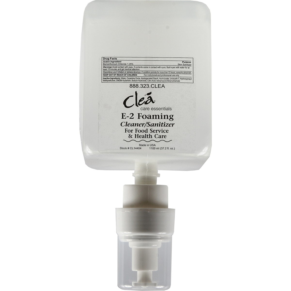 CLEA E2 RATED VERSA FOAM SOAP, 1100ML, 4/CS