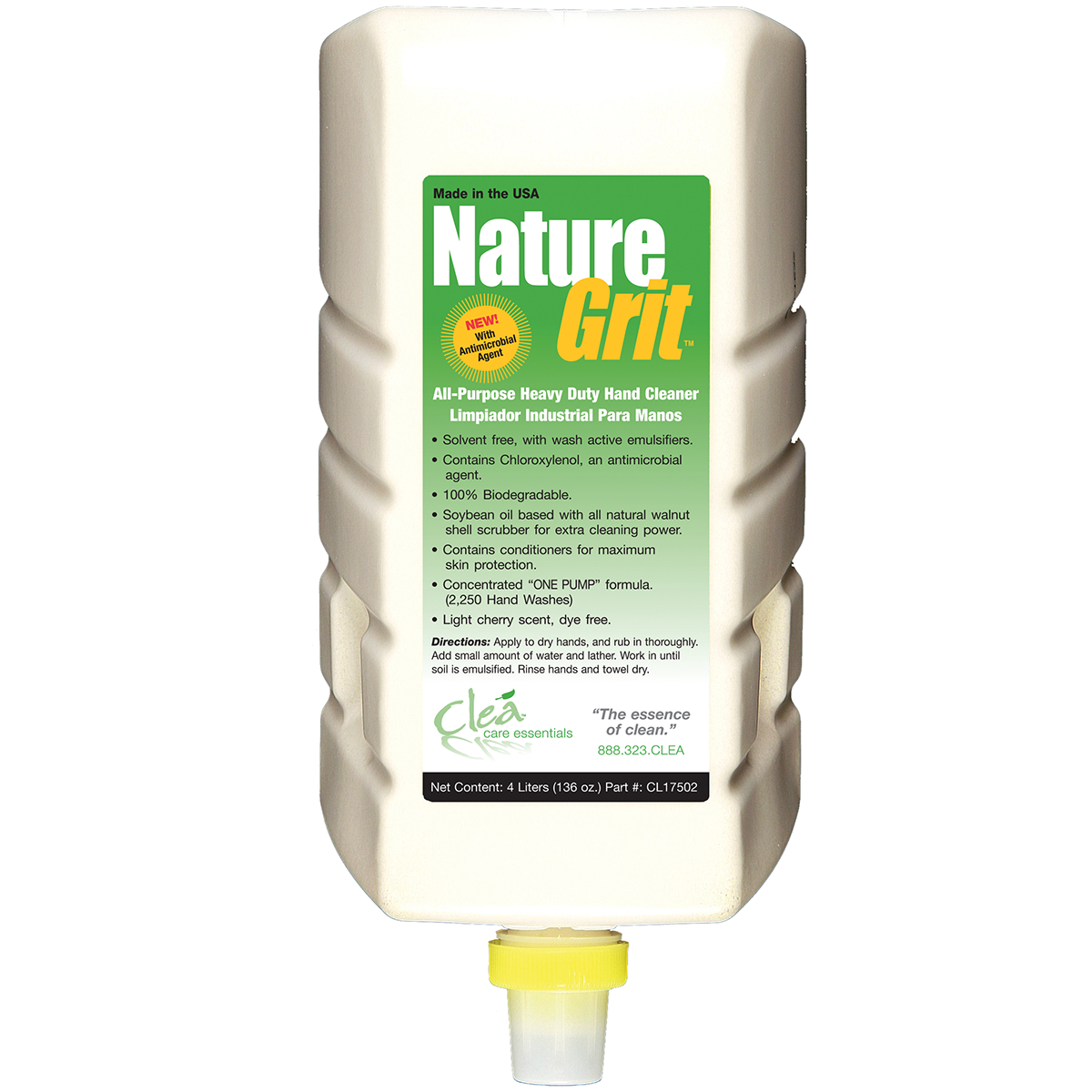 NATURE GRIT HD HAND CLEANER, CHERRY, 4000 ML, 2/CS