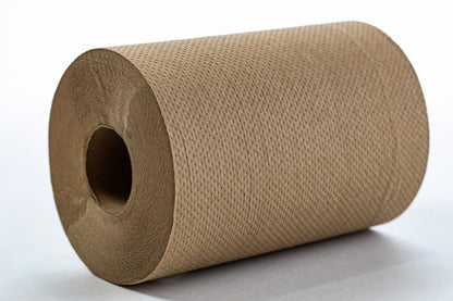 NATURAL HARDWOUND ROLL TOWEL, 8" X 600', 12/CS