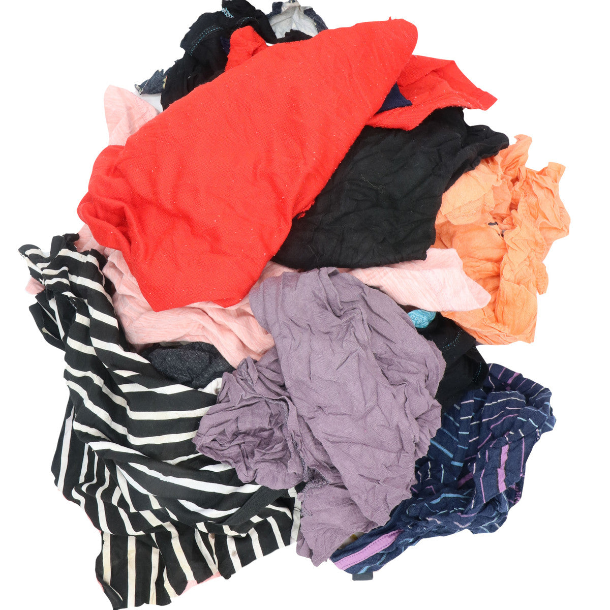 Knit Rag Pack ACROSAN RECLAIMED COLORED T-SHIRT/POLO KNIT RAGS, 50 LB CASE, 1/EA ...